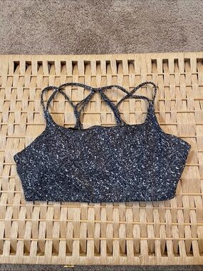 Athleta Women’s Black Speckled Strappy Bralette